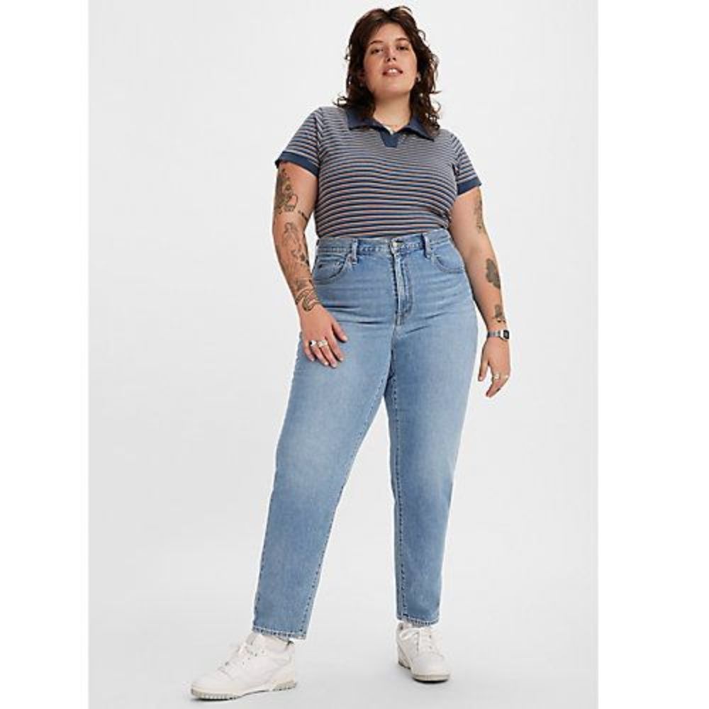 '80s Mom Women's Jeans (Plus Size) - Medium Indigo Worn In - Blue